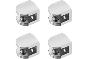 4 stycken glasklämma, glashållarklämma, justerbart glas hyllställ i zinklegering, 8–10 mm glasfäste, halkfria klämmor för gla