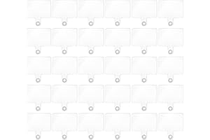 SLEEKEE Lot de 30 écussons transparents pour téléphone portable, clip pour coque de téléphone portable, écussons universels pour téléphone portable, clip pour cordon, Transparent, 3,5*5,5cm