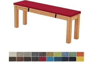 FIOVIP Coussin de Banc 70X35X3CM Amovible Lavable Double Antidérapant Hautement Élastique Convient pour Bancs de Jardin, Balançoires, Patios, Bancs d'Intérieur(Couleur vin Rouge)