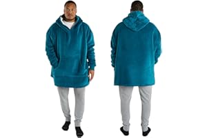 Sienna Hoodie Blanket, Mothers Day Gifts Ultra Soft Sherpa Fleece Warm Comfy Cosy Oversized Wearable Giant Sweatshirt Throw for Women Girls Adults Men Boys Kids Big Pocket - One Size