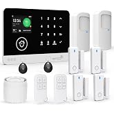 Home Security System, WiFi/gsm SMS Wireless Alarm System with Motion Detector, 120dB Alarm Siren, Smart Remote Control, Compa