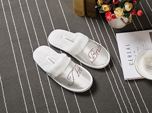 Pink Varsany Die Braut Spa Pantoffeln Junggesellinnenabschied Hochzeit Diamant Strass Kristall Hotelpantoffeln - 2