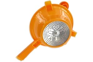 Fackelmann 2764150 Molinillo de Verduras 19 cm, Molino de Verduras, Acero Inoxidable, Plástico, Amarillo, Naranja, Verde, 19 cm