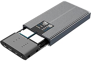 ISHEEP NVMe SATA M.2 SSD Cloner Duplicator Enclosure, USBC 10Gbps Hard Drive Docking Station, Support One- Key Offline Clone and System Disk Copy Function.(K2022CL)