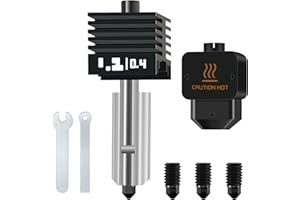 Nssnlur H2D Hotend con 1 boquilla de acero endurecido de 0,4, 0,6 y 0,8 mm, kit de extrusora, boquilla de acero endurecido para Bambulab H2D/H2D Combo/A1/A1 Mini impresora 3D extrusora