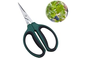 JEIIBRZUI Premium Ernteschere Trimmschere,Kräuterschere aus rostfreiem Edelstahl,Robuste Allzweckschere zum universellen,Griffe aus PP und TPR,Ideal für Bonsais & Pflanzenpflege, Rostfreier Stahl