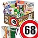 Produktbild 68 Geburtstag Geschenk DDR - SPEZIALITÄTEN Box mit DDR Waren + Geschenkverpackung "Verkehrsschild 68" mit Ostmotiven + gratis DDR Kochbuch + gratis Geschenkkarten – Rotkäppchen Sekt (0,2l), Halberstädter Schmalzfleisch, rote Grütze Himbeer uvm. +++ Ostprodukt DDR Box als Geschenkkorb mit DDR Spezialitäten ++ Geschenk 68. Geburtstagsgeschenke Geschenkkorb für männer geburtstagsgeschenk für Mutter geschenkkörbe Geburtstag 68 Mann Ostgeschenke für Männer Geschenk zum 68. Geburtstag Männer