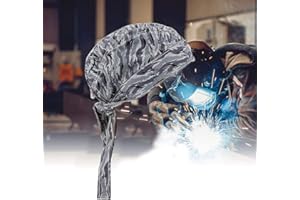 SONEW Chapeau de Protection pour la Tête, Casque de Soudage Bonnet Soudage Capuchon de Protection Réglable Soudage Foulard Casque de Soudeur Convient pour Les Opérations Mécaniques/Traitement des Métaux