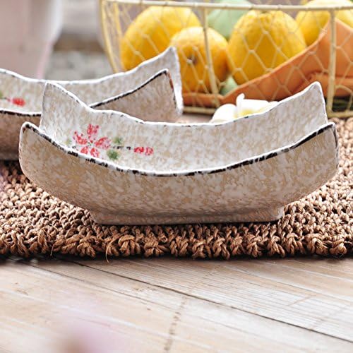 Rectangular Plate Cherry Blossom Porcelain Dessert Plate Deep Dish Special Sushi Platter A