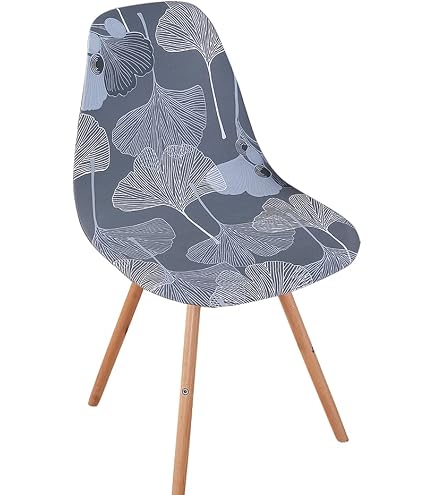 Highdi Lot de 1/2/4/6 Housse de Chaise Scandinaves, Extensible Housse de Chaise de Salle à Manger, Couverture de Chaise sans Accoudoirs pour Cuisine, Salon, Bureau (Cercle Blanc Noir,2 Pieces