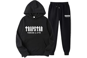 YSTEER Tapstar London Essentials Jogging Suit Ensemble De Survêtement Pour Hommes Set Top Sportswear Pantalons De Sweats À Manches Longues Pantalons À Capuche Suite De Jogging Sportif Deux Pièces