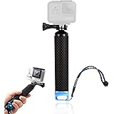 Mein HERZ Vattentätt flytande handgrepp, utdragbar selfiepinne, gummerad aluminium handgrepp vattentät selfiepinne förlängbar