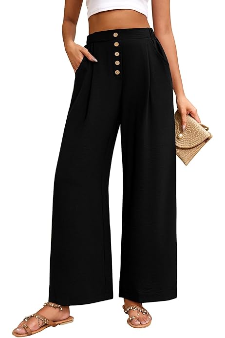 Voqeen Pantalon Femme U00c9tu00e9 7/8 Pantacourt Fluide Lu00e9ger