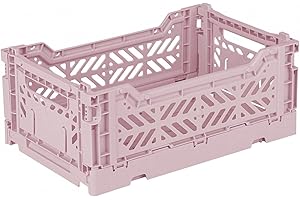 AYKASA Klappkiste, stabile Faltkiste aus Kunststoff, stapelbar, Cherry Blossom, Mini (27x17x11cm)