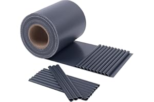 HENG FENG Strisce Frangivista PVC,per Recinzione a Doppio Picchetto 35m x 19cm,450g/m²,Anti-UV,Impermeabile,Antistrappo,Incluse 20 Clip–Protezione Privacy per Giardino e Balcone (Antracite)