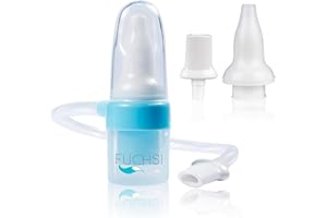 FUCHSI Nasensauger Baby & Kinder - Inkl. Extra Aufsätze & Filterlos I Aus sicherem Medizinsilikon & Wiederverwendbar I Nasenschleimabsauger Nasen Sauger Babys Säugling & Kleinkind nasal aspirator baby