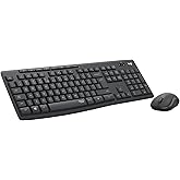 Logitech MK295 Wireless Silent Keyboard Mouse Set, SilentTouch Technology, Advanced Optical Tracking, Liquid Spill Resistant,