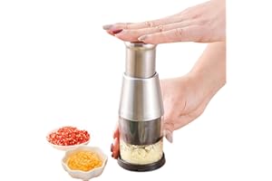 SMELEYOU Presse per Aglio, taglierina Manuale Aglio Durevole Taglio Cipolla in Acciaio Inossidabile taglierina Multifunzionale di chicche per la casa Cucina vegetale tagliatore di Aglio
