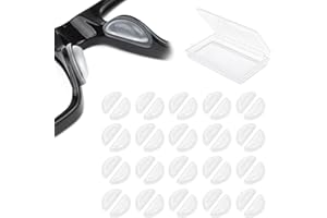 Qufiiry 20 Paare Plaquettes Lunettes Autocollantes, Plaquettes de Nez Adhésif, Coussinet Lunettes Nezv, Antidérapants Coussinets de Nez à Lunettes en Silicone, pour aux Lunettes de Soleil, Lunettes