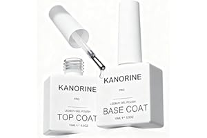 ‎KANORINE KANORINE Base Coat Top Coat UV LED Gel Nagellack Gellack Unterlack & Überlack Set Nägel Maniküre Kit 2×15ml