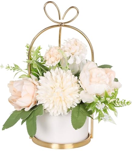 AMERTEER Fleurs Artificielles En Pot Soie Fleur Arrangement Ornement Décor De Bureau De Tournesol Décoratif Pour Le Bureau à Domicile Nouveau