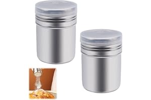 PETGLIMMER 2 Pezzi Spargi Cacao in Polvere, Spargi Zucchero a Velo, Dosatore Cacao in Polvere, Shaker per Zucchero a Velo, Porta Zucchero, Setaccio per Farina in Acciaio Inox per Caffè, Spezie, Cacao, Zucchero