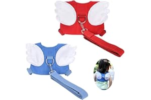Locisne Sac de secours de sécurité 2 Pack,Angel Wings Sac à dos anti-perte de bébé Kids Sac de sécurité Sacs à dos de harnais de randonnée Sac à dos pour enfant à bascule avec laise de sécurité