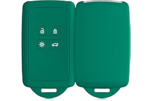 kwmobile Custodia Compatibile con Renault con 4 tasti Smart Key (solo Keyless Go) - Cover Chiavi Auto Protezione Copri Telecomando - Copri Chiave Copertura verde scuro