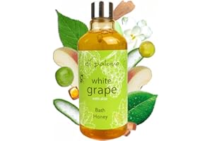 Di Palomo White Grape & Aloe Bath Honey 300ml. Bath Oil & Bubble Bath Blend. Shower Gel with Moisturising Skin Care. Luxury Body Wash Relaxation Gift For Women. Pamper Gifts For Her.