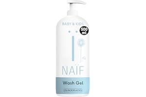 Naïf Gel Lavant Nourrissant Bébé & Enfant – Gel douche peaux sensibles, soin bébé, ingrédients d’origine naturelle, vegan – 500 ml