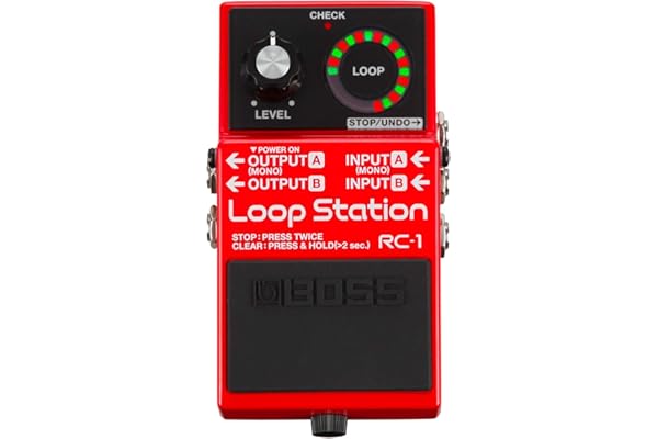 Pédale Loop Station RC-1 BOSS | Le standard du looper simple pour guitare, basse, claviers et autres | Afficheur LED 24 segments | 12 minutes d'enregistrement