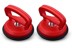 Hwtcjx ventouse carrelage, 2 pièces ventouse pour carreaux, ventouses pour verre, ventouse vitre professionnelle, ventouse pour soulever de vitre, plaques, carrelage, meubles, charge (D115mm)
