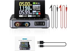 DEWINLVD Labornetzteil 30V 5A CNC DC Labornetzgerät 0-30V 0-5A Labor netzteil 2,8 Zoll IPS-Farbbildschirm, PD/QC/DC-Eingang, Konstantspannungs-und Konstantstromausgang, PC-Oberrechner DPS-150.