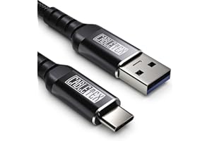 CABLETEX Kabel USB C na USB 3.2 typ A 1 metr kabel do ładowania nylonowy kabel do transmisji danych do USB 3.0 komputerów i smartfonów l iPhone 15, Samsung Galaxy S23 Ultra Z Flip5 Fold5, Moto G Edge, Pixel 7