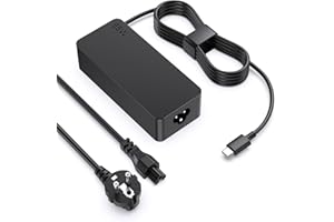 YSSTKFD 65W USB C Ladegerät, Laptop Netzteil Ladekabel für Lenovo Thinkpad X1 Carbon T14 T480 T490 T580 T590 E580 E585 E590 E595 Yoga C740 720 730 720-13ikb 730-13ikb 910 Type C AC Adapter Charger Schwarz