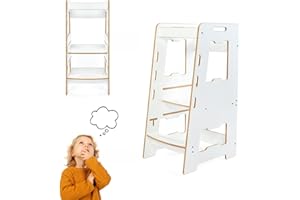 Minera, Tour d'observation Montessori, Tour d'apprentissage Montesorri, Observation pour Enfant, en Bois Nature Dobservation Enfants, Sécurité maximale Learning Tower