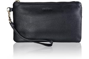 befen Women's Leather Wristlet Clutch Cell Phone Purse Wallet Lambskin Quilted Ladies Crossbody Handbags with Wrist Strap & Shoulder Strap