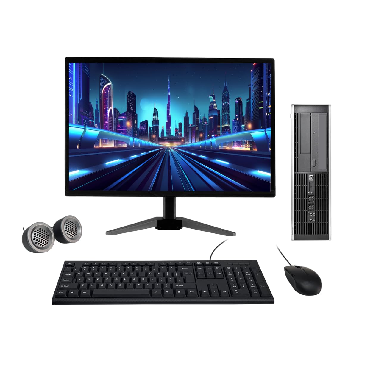 (Refurbished) HP Elite 8300 19" HD All-in-One Desktop Computer Set (Intel Core i5 3rd Gen| 8 GB RAM| 500 GB HDD| 19" HD LED Monitor| KB & Mouse| Speakers| WiFi| Windows 10 Pro| MS Office)