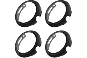 OUMIDA 4 Pack Cases for Google Pixel Watch 3/2/1 41mm Screen Protector, 9H Tempered Glass Film Hard PC Bumper Full Coverage Scratch Resistant Bumper Protective Replacement Cover