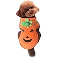 Mogokoyo Dog Cat Halloween Pumpkin Costume,Pet Cosplay Costumes,Puppy Warm Outfits Fleece Hoodie Animal Autumn Winter Clothes (L Size)