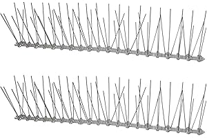 Cabilock Bird Spikes Spikes Bird Blinder Plastic Spikes Fence Bird Repellent Deterrent Spikes for Bird Birds Cat Squirrel Raccoon Animals Repellent (11cm) 2PCS