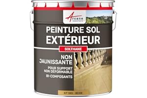 Peinture sol extérieur intérieur pour béton haute résistance non jaunissante SOLTHANE - 5 kg Beige - RAL 1001 - ARCANE INDUSTRIES