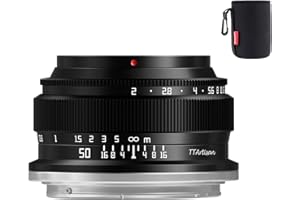 TTartisan 50mm F2 Objectif à Mise au Point Manuelle, Compatible avec Les appareils Photo Fuji X-Mount X-T4 X-T3 X-E3 X-E3 X-T30 X-100 X-S10 X-PRO3 X-H1 X-T1 X-T10 X-T2 X-T3 X-T20 X-A1 X-A10 X-A2