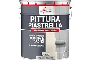 VERNICE PER PIASTRELLE CUCINA E BAGNO - ARCAPOXY PIASTRELLE - Grigio tele 4 - RAL 7047 - ARCANE INDUSTRIES