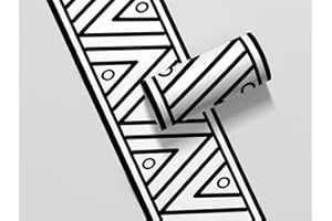 Guest Ruyunlai Black and White 1 Wallpaper Border Stick and Peel Bedroom bathrooms Kitchen Wall Decor Border PVC Waterproof Wallpaper Border 10cm X 500cm