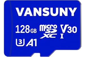 Vansuny 128GB Micro SD Card 128GB MicroSDXC Memory Card with A1 U3 Class10 V30 4K Video Recording TF Card, With SD Adapter