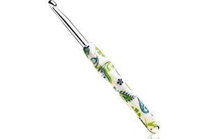 JOZEA Häkelnadeln, weiche Häkelnadeln mit Gedrucktes Muster, 2,25mm-10,0mm, Ergonomischer Griff, für Häkelanfänger, (grün), (6,5mm)