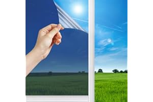 GUTBIKER GodUp Pellicola per specchi Pellicola per protezione solare Pellicola per vetri Pellicola per vetri autoadesiva Protezione UV al 99% per interni per ufficio e casa argento (40 * 200, Argento)