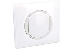 LEGRAND - Interrupteur Connecté à Option Variateur pour Installation Céliane With Netatmo - Interrupteur à Câbler - Avec Plaque - Laqué Blanc