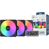 MONTECH GF120 V2 ARGB PWM 120mm Kasa Fanı &ndash; 3&rsquo;l&uuml; Set, Y&uuml;ksek Hava Akışı, Hidrolik Rulman, Sessiz Performans, Canlı ARGB Aydın